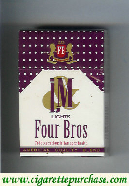 Four Bros L and M Lights cigarettes hard box